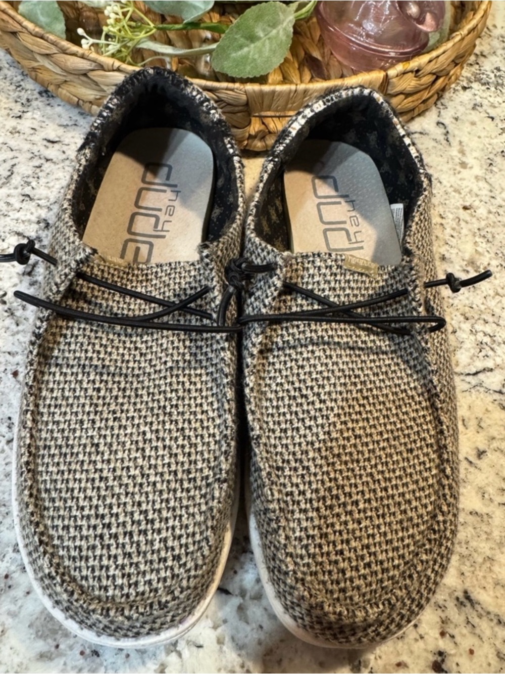 Hey Dude Women’s Wendy Slip-On Shoes in Brown Houndstooth